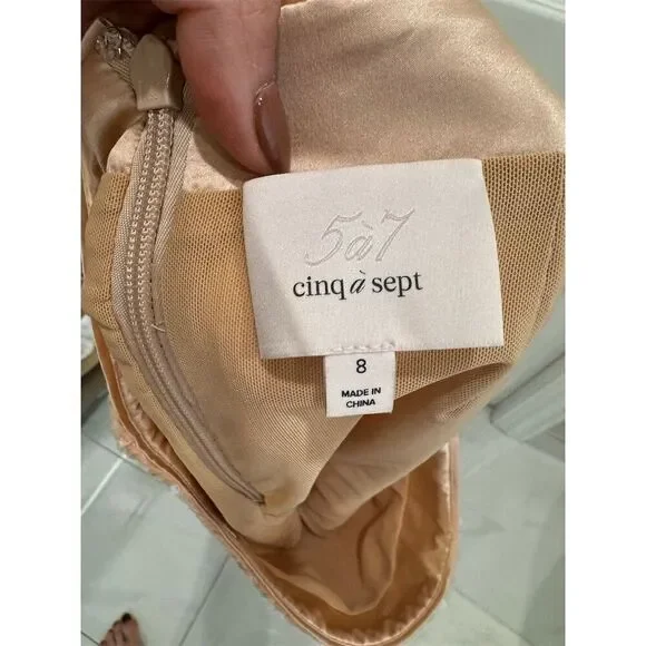 Cinq à Sept Women's Pink Sequin Miniskirt Size 8 Never Worn! - Picture 5 of 5